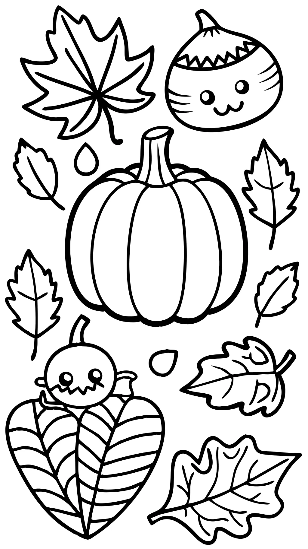 free autumn coloring pages